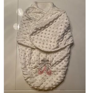 0-3 Month Pink Ballet Slippers Swaddle